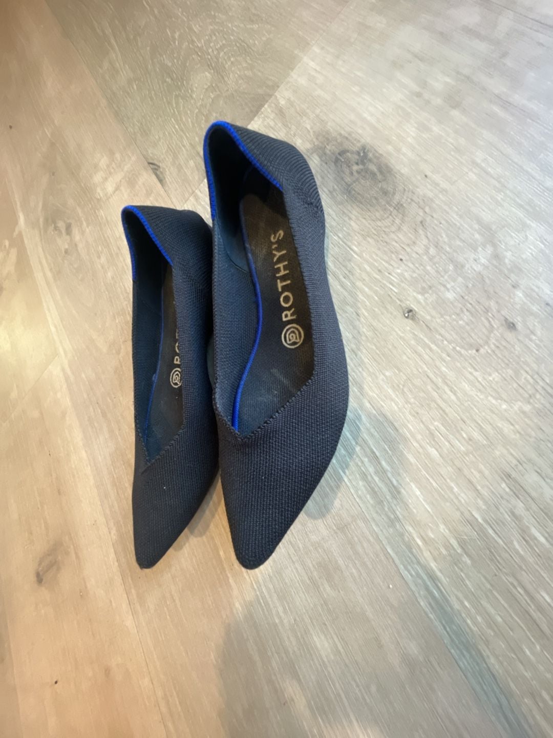 Rothy's The Point Black Size 7.5 Knit Flats 3