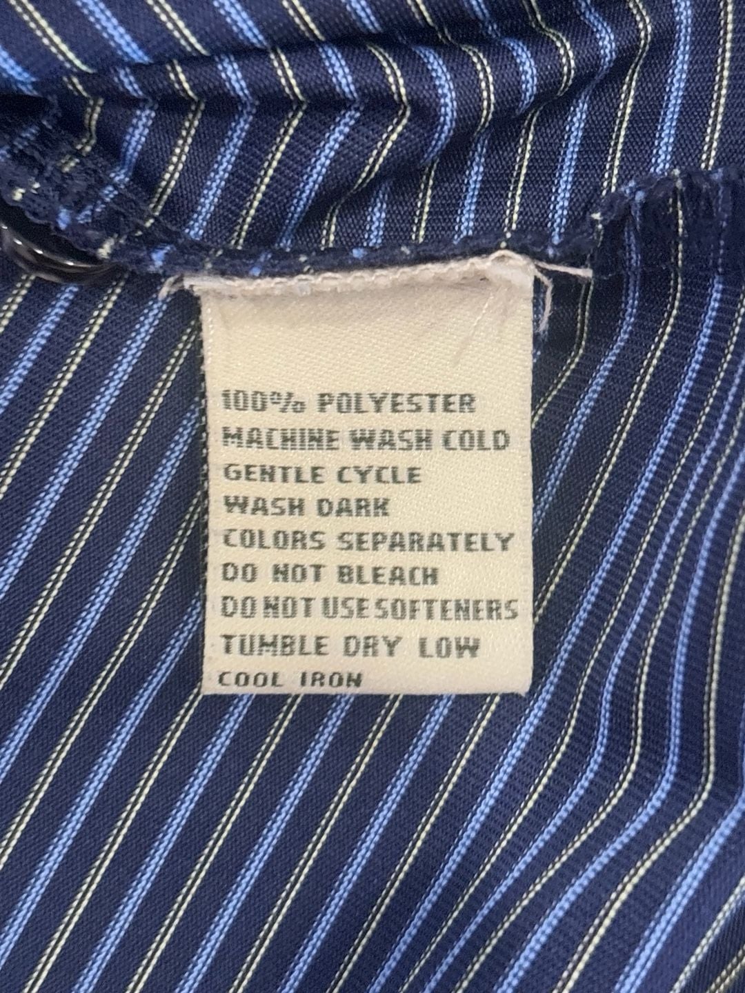 Donald Ross Striped Performance Golf Polo Size L Navy Blue 1923 Embroidered 7