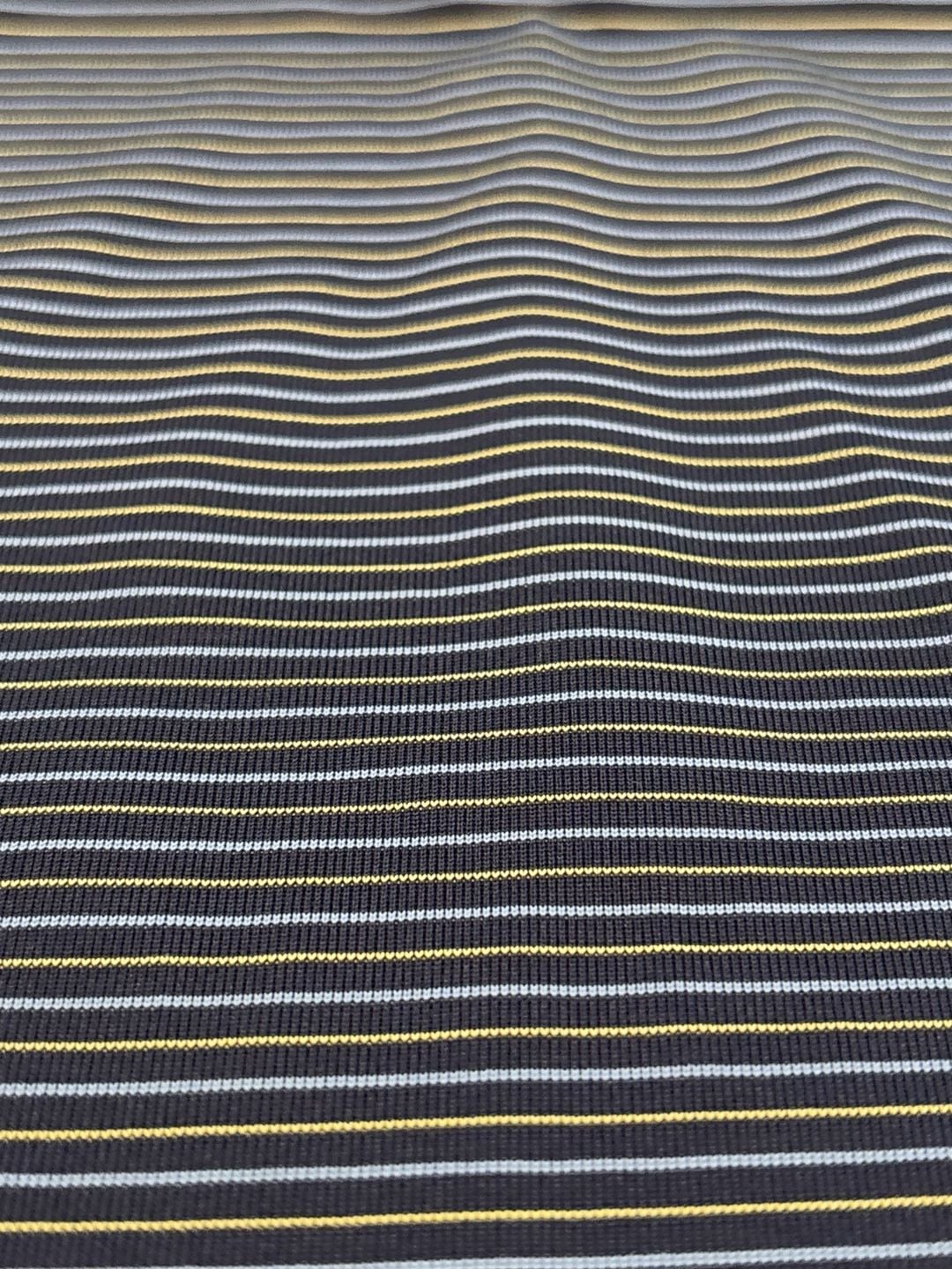 Donald Ross Striped Performance Golf Polo Size L Navy Blue 1923 Embroidered 8