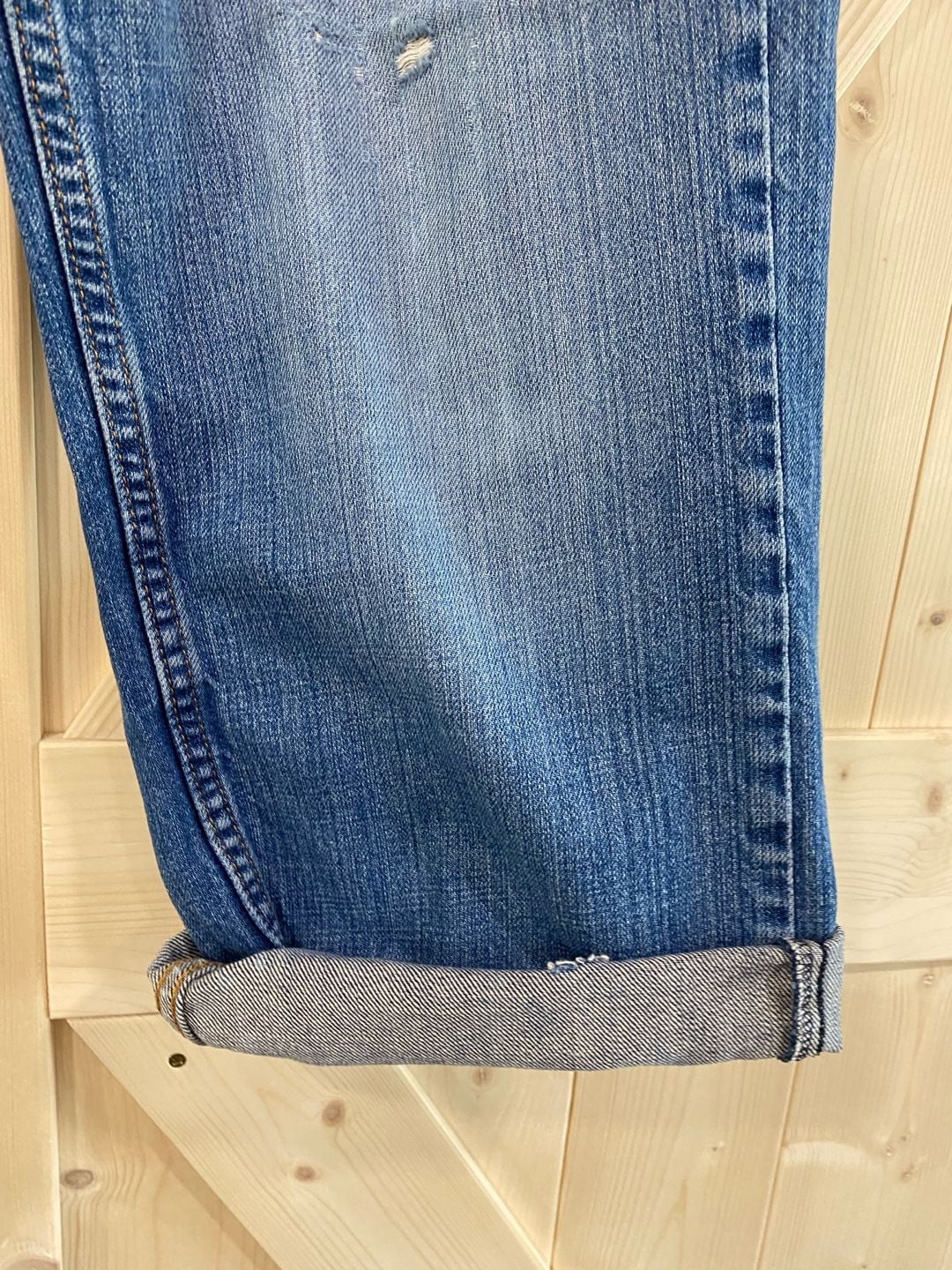 Levi's 559 Relaxed Straight W34 L25 Distressed cropped raw hem Denim Jeans 5