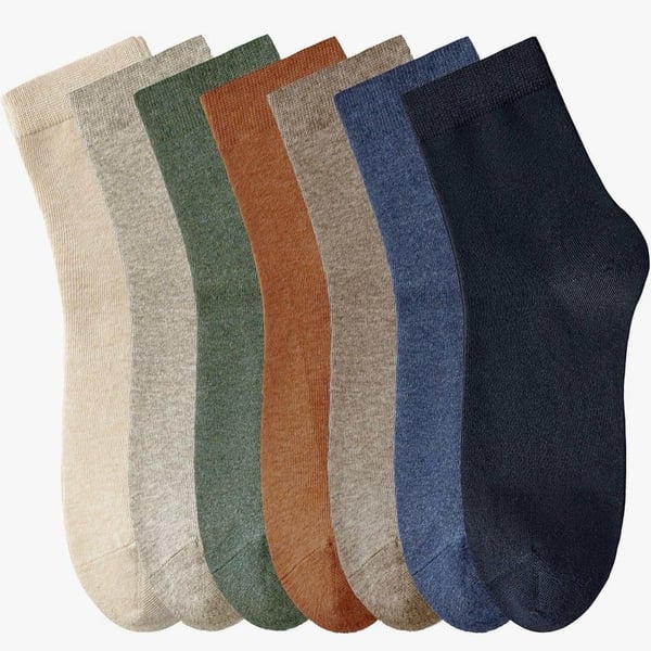 Ricotnsocs Women's Cotton Quarter Crew Socks- Size 5-10 - 7 Pairs Multi