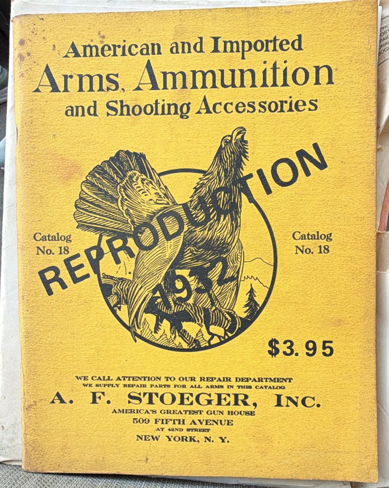 A. F. Stoeger Catalog No. 18 1932 Reproduction 1