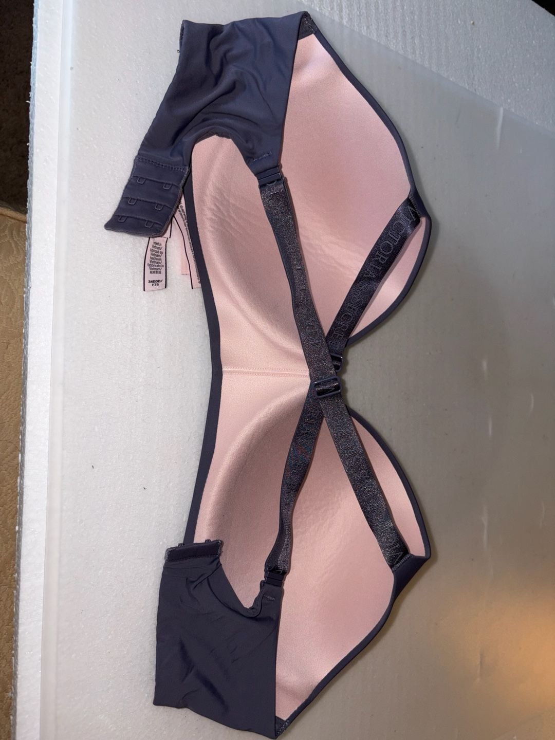 Victoria's Secret Lightly Lined Strapless Bra Size 34DDD Gray 3