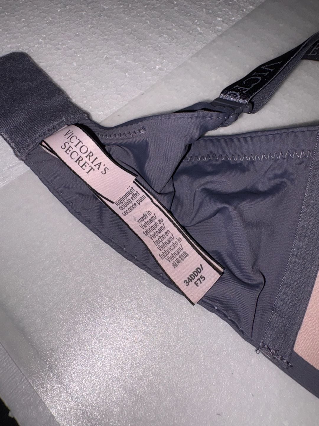 Victoria's Secret Lightly Lined Strapless Bra Size 34DDD Gray 5