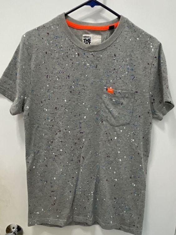 Superdry Paint Splatter Pocket T-Shirt Gray 2