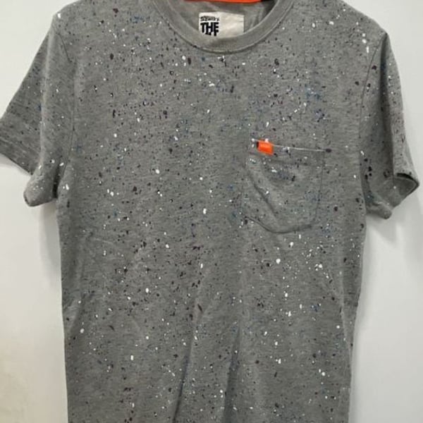 Superdry Paint Splatter Pocket T-Shirt Gray