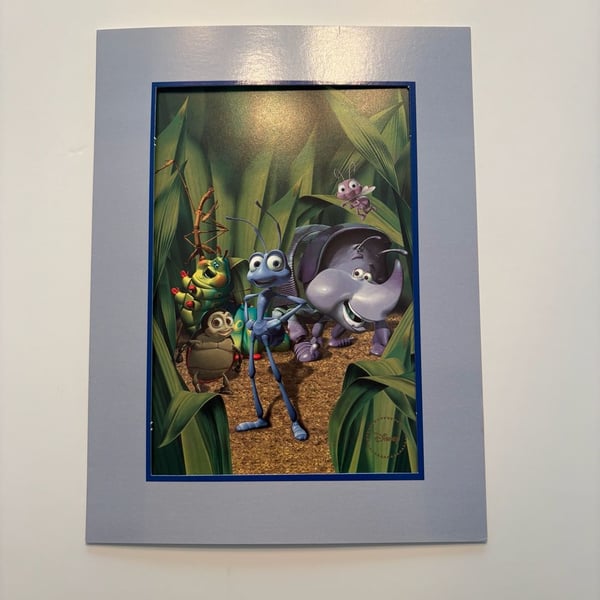 Disney Pixar A Bug's Life Commemorative Lithograph Matted Print