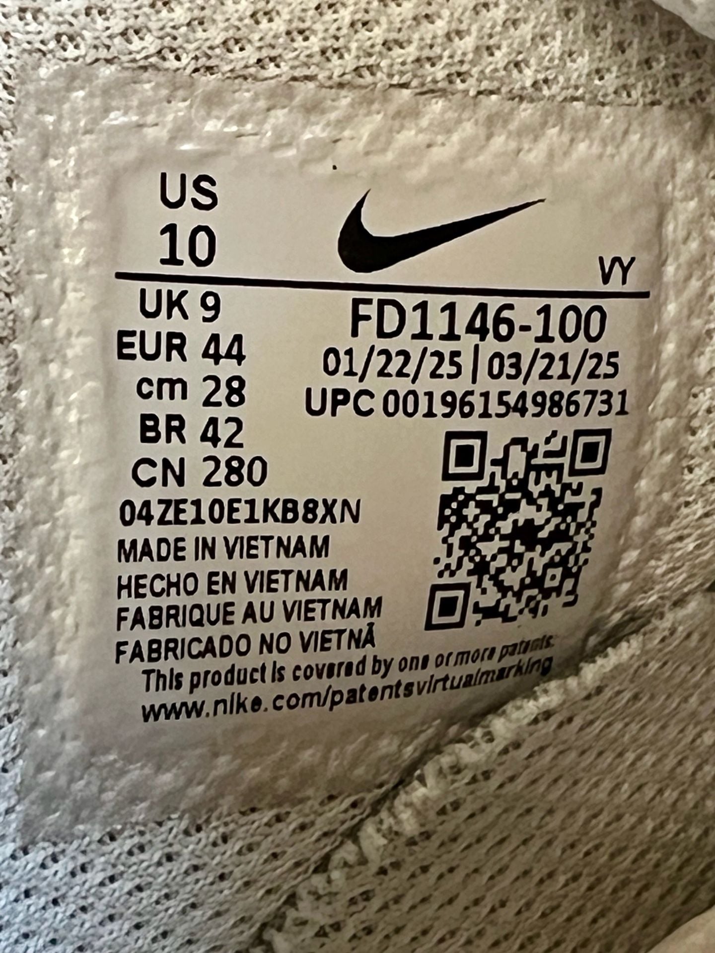 Nike Air Force 1 Low FlyEase Size 10 White Sneakers FD1146-100 4