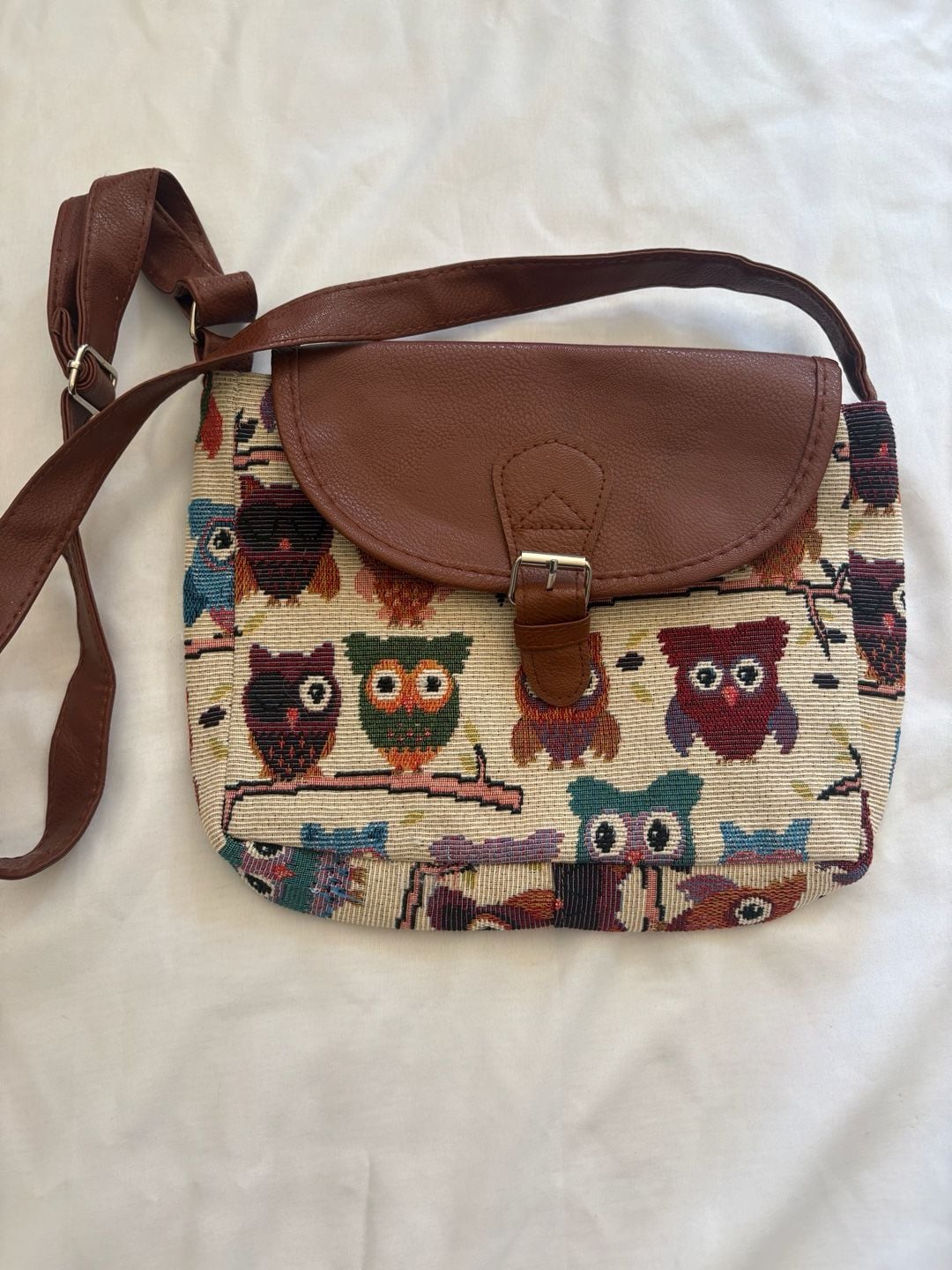 Miyahouse Tapestry Owl Crossbody Bag 2