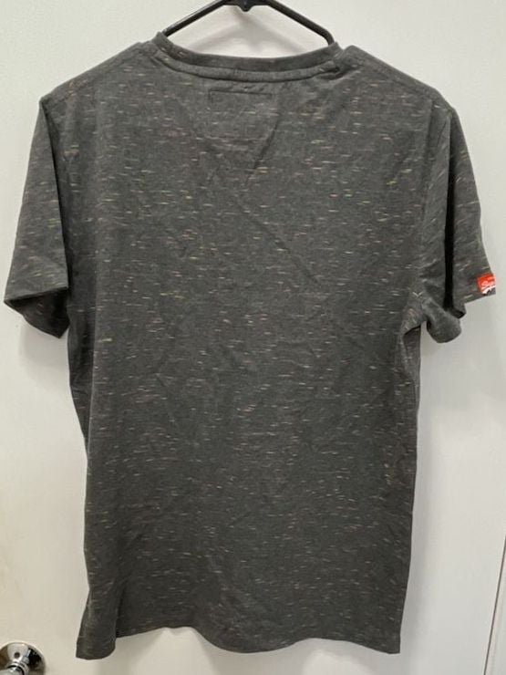 Superdry Orange Label Vintage Embroidered T-Shirt Size L Grey Grit 3