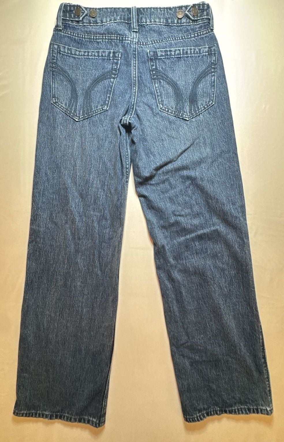 Hollister Low-Rise Baggy Jeans Size 000R W23 Blue Denim 4