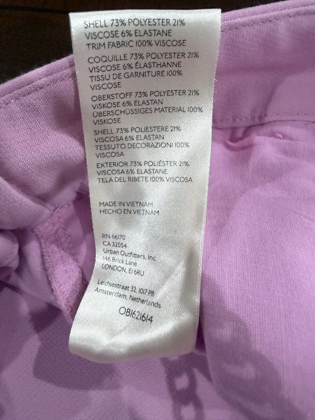 Anthropologie Maeve Lilac Pink High Rise Cuffed Tapered Pants Size 14 9