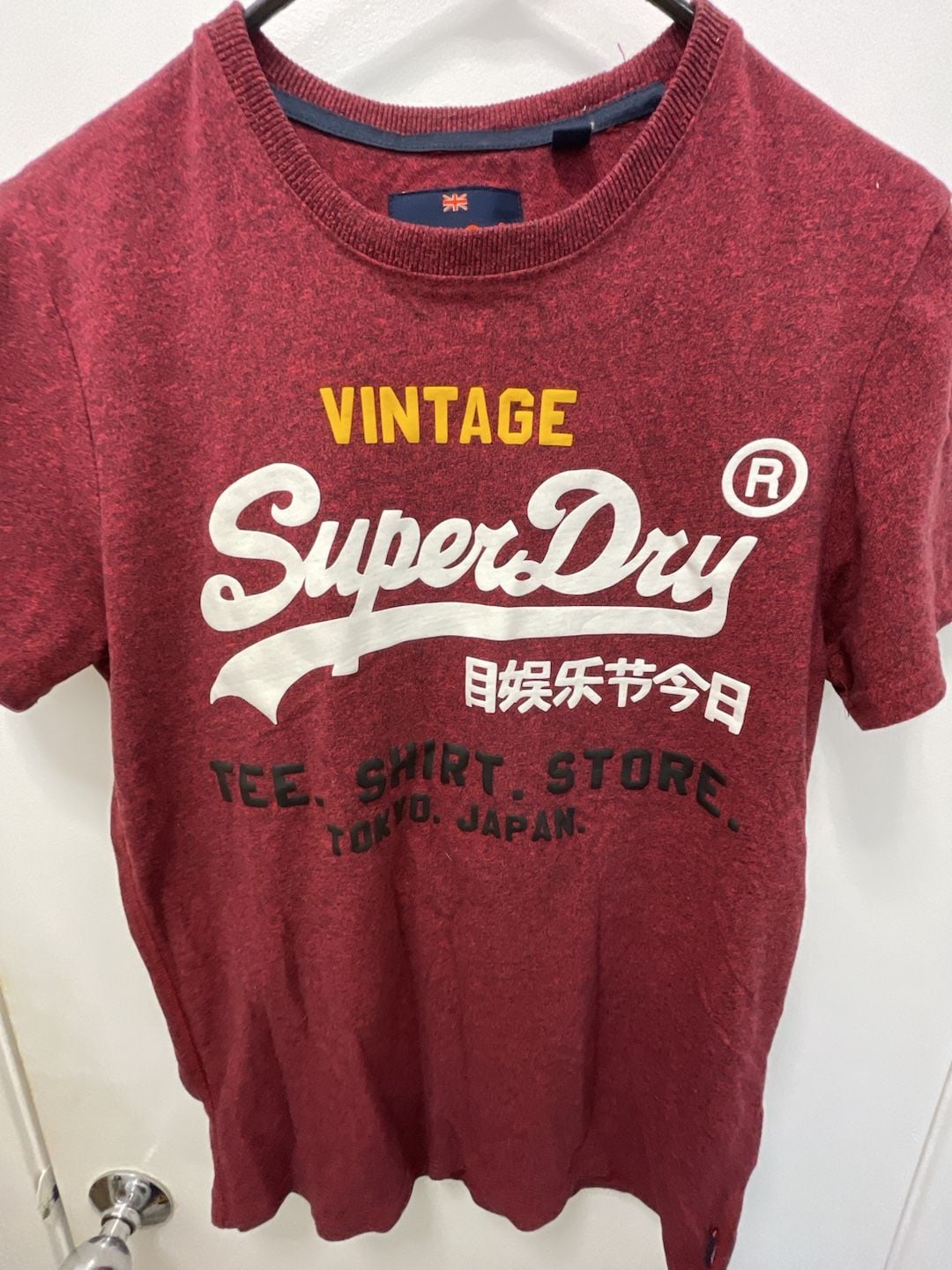 Superdry T-Shirt Size M Red Vintage Logo Graphic Tee 5