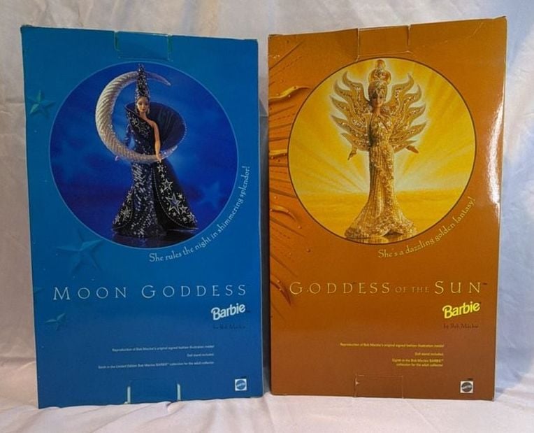 Bob Mackie Moon Goddess & Goddess Of The Sun Barbie Doll Set 1