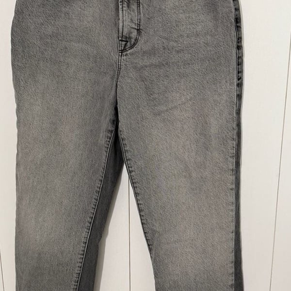 Good American Good Vintage Two Tone Straight Leg Jeans Gray Size 6