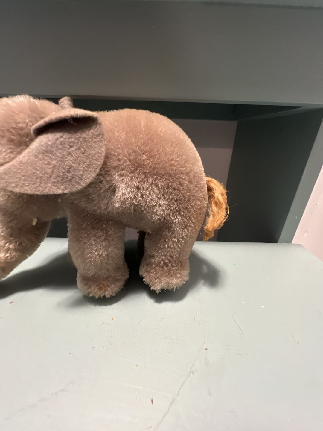 Steiff Vintage Elephant Plush Toy Mohair Gray 3