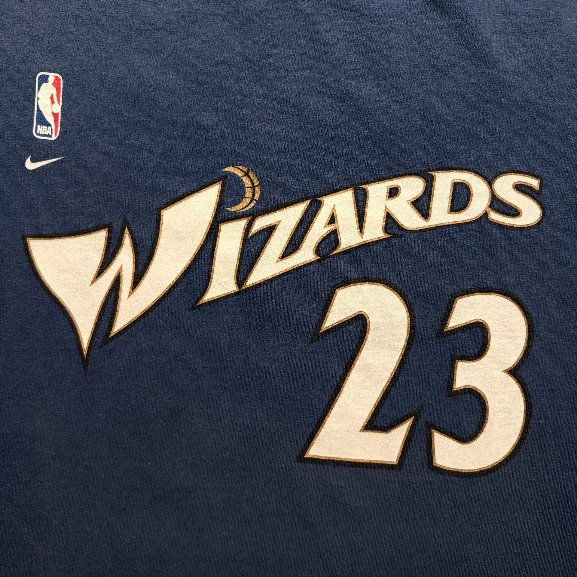 Vintage Nike Washington Wizards Michael Jordan #23 NBA T-Shirt Blue XL Y2K 6