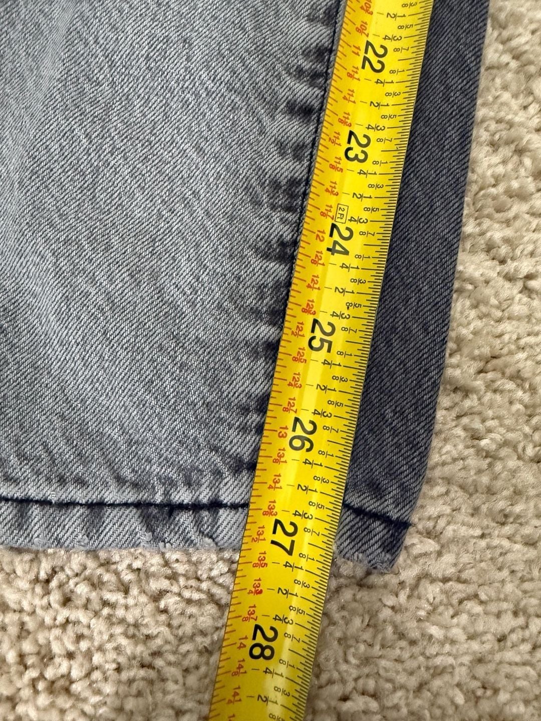 Good American Good Vintage Two Tone Straight Leg Jeans Gray Size 6 7