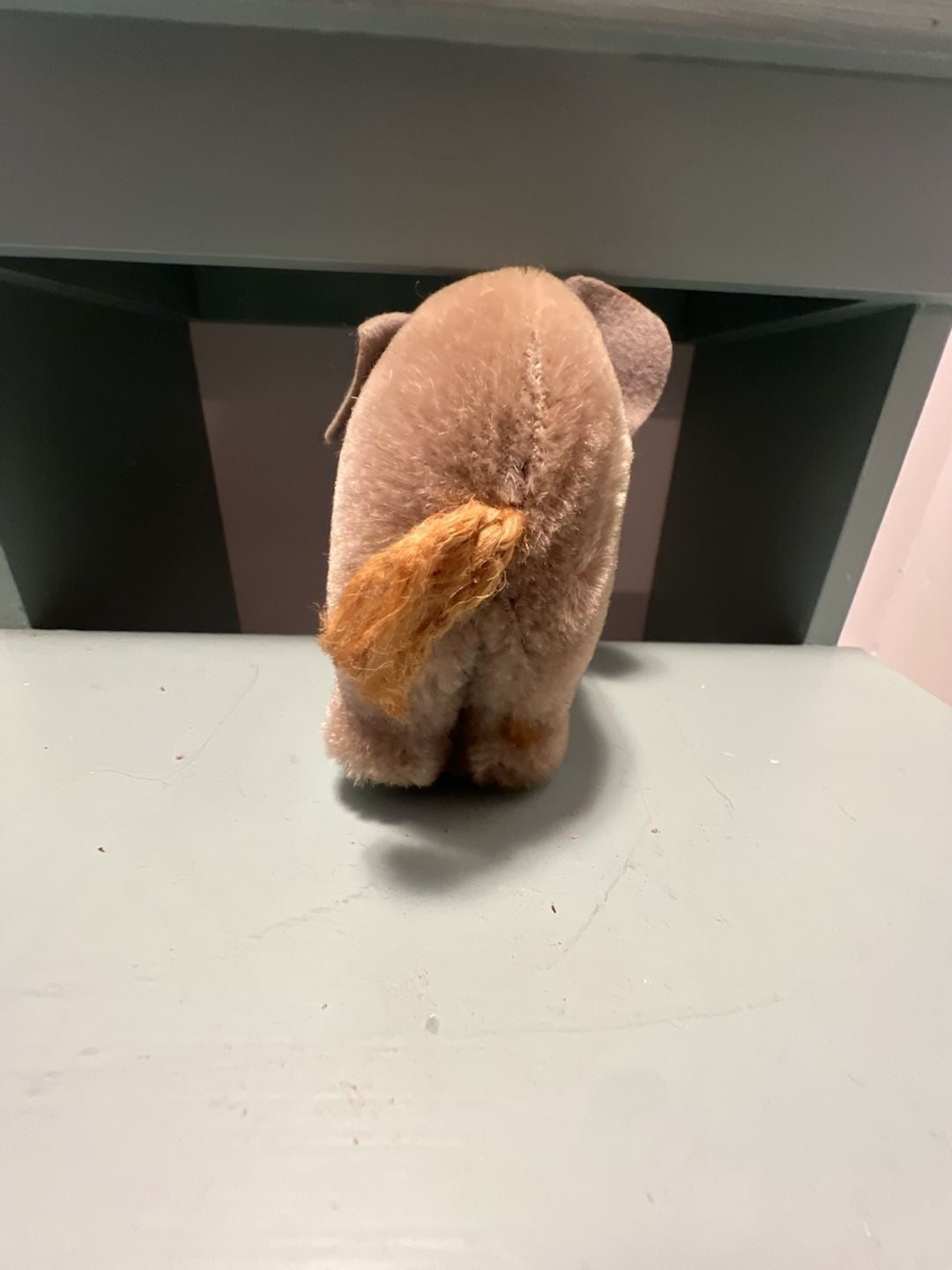Steiff Vintage Elephant Plush Toy Mohair Gray 5