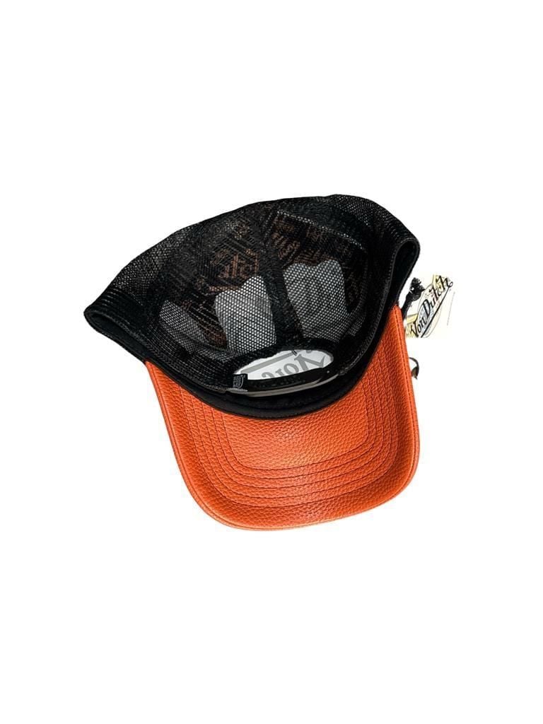 Von Dutch Orange Basketball Texture Trucker Retro Streetwear Y2K Sporty Mesh
4