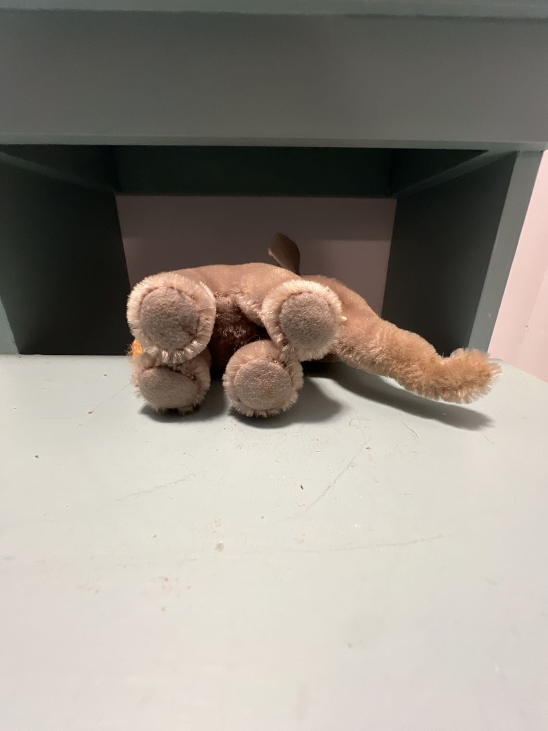 Steiff Vintage Elephant Plush Toy Mohair Gray 6