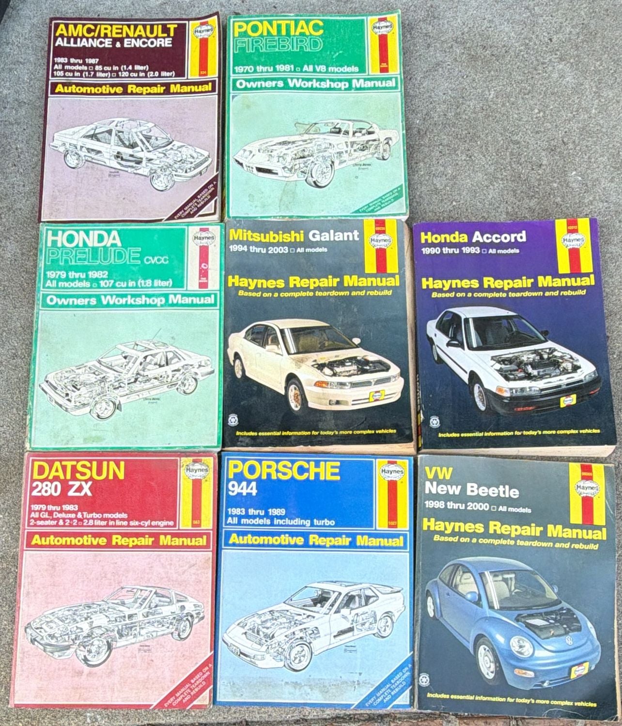 Haynes Automotive Repair Manual Assortment Lot Of 8 1