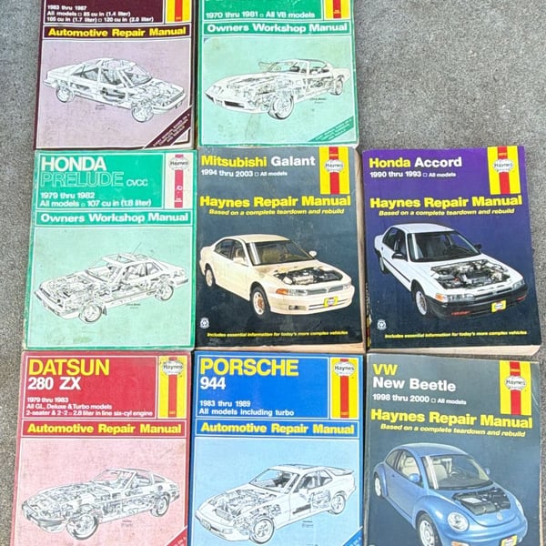 Haynes Automotive Repair Manual Assortment Lot Of 8