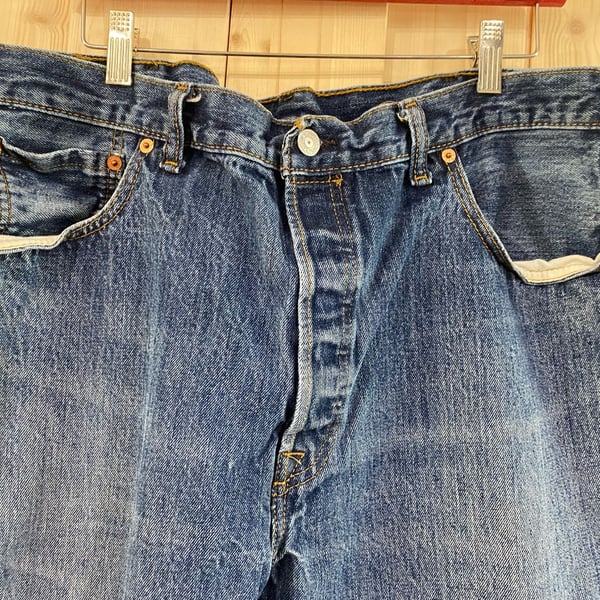 Levi's 501 Original Fit Jeans Size 40x30 Blue Denim Button Fly