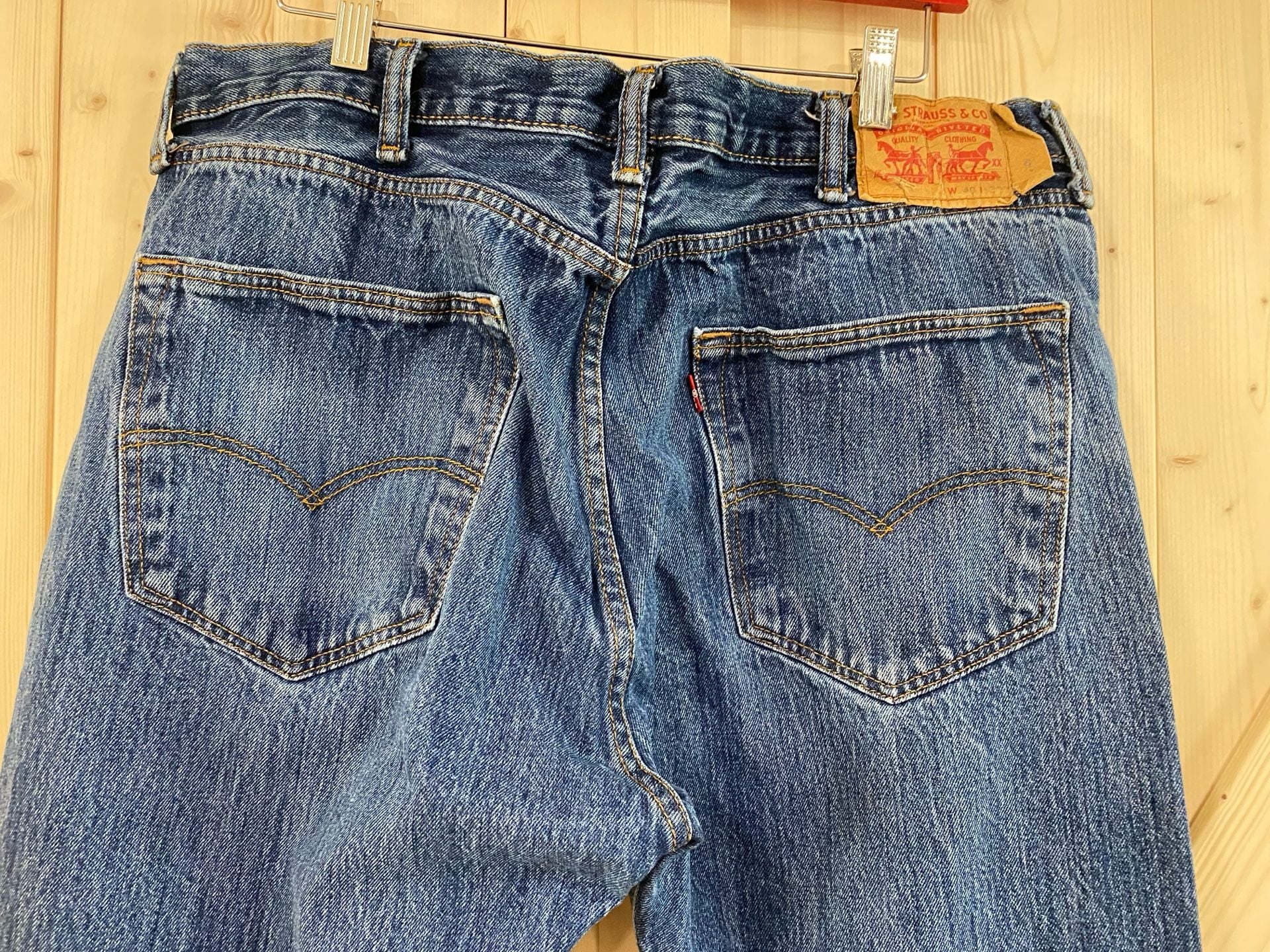 Levi's 501 Original Fit Jeans Size 40x30 Blue Denim Button Fly 4