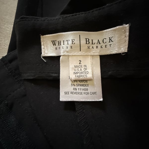 White House Black Market Pants Size 2 Black Rayon Spandex