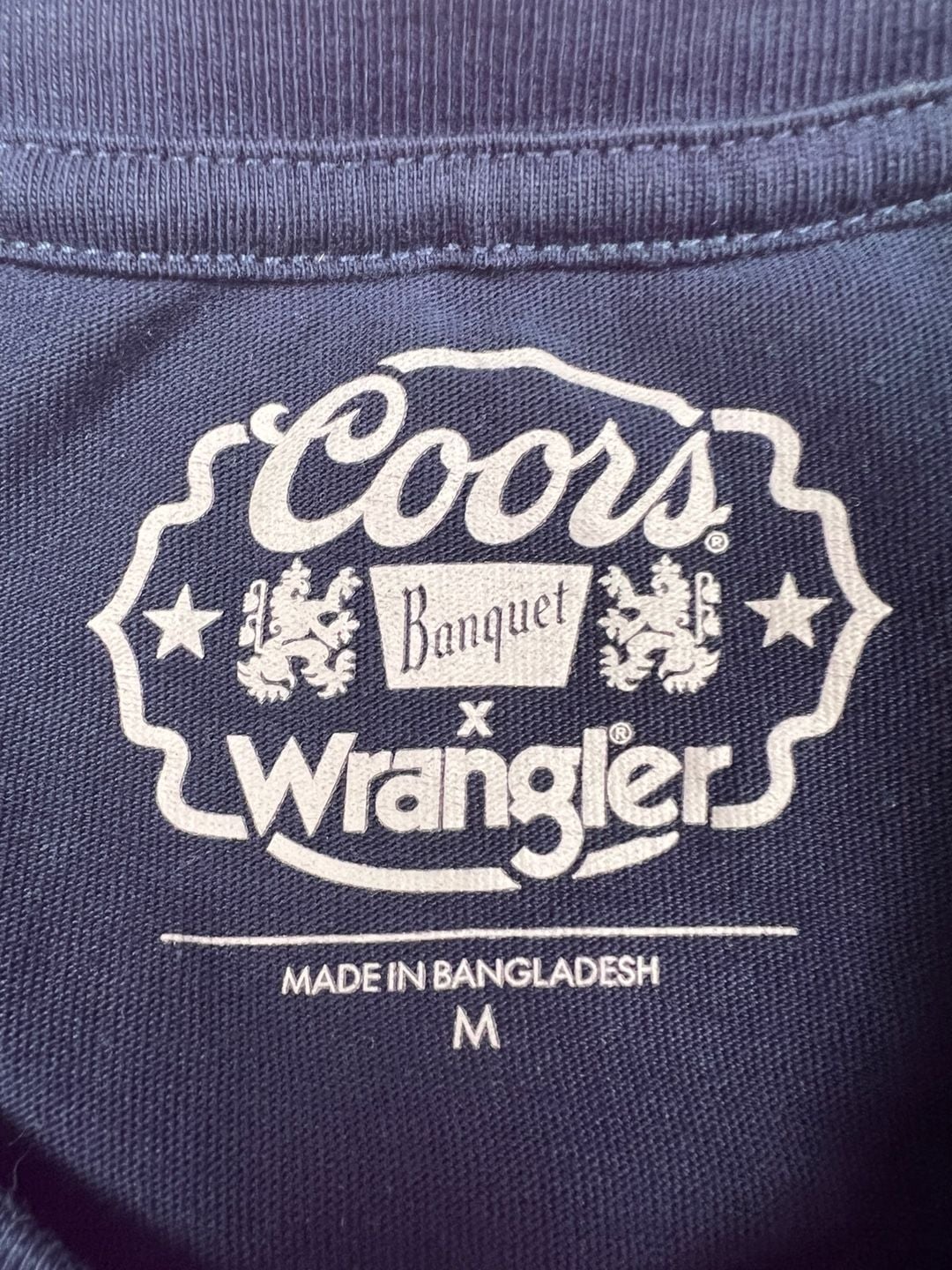 Wrangler X Coors Banquet Graphic T-Shirt Size M 7