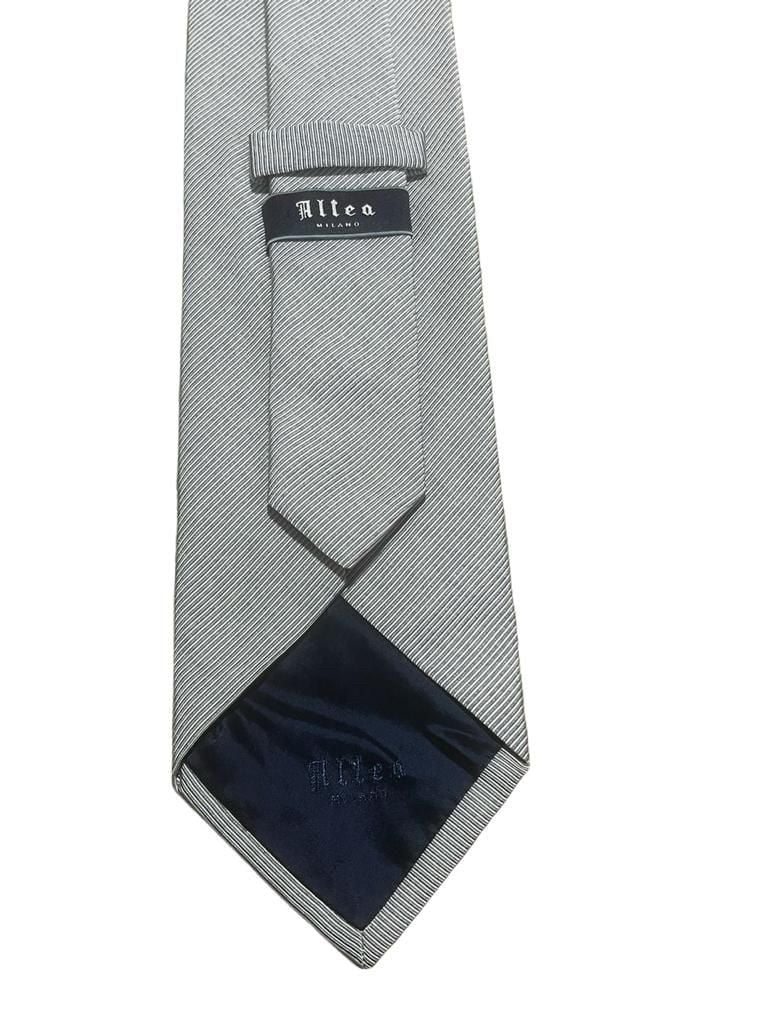 Altea Milano Stripe Neck Tie Grey 5