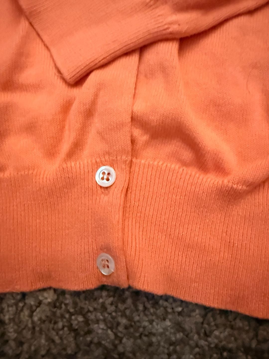Lilly Pulitzer Cardigan Sweater Size XL Orange 100% Cotton 5