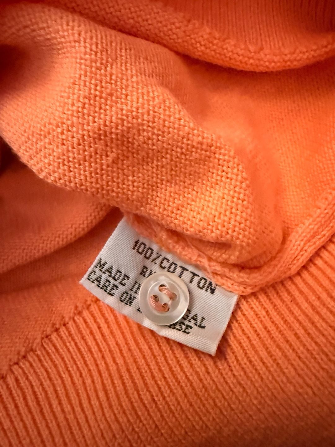 Lilly Pulitzer Cardigan Sweater Size XL Orange 100% Cotton 6