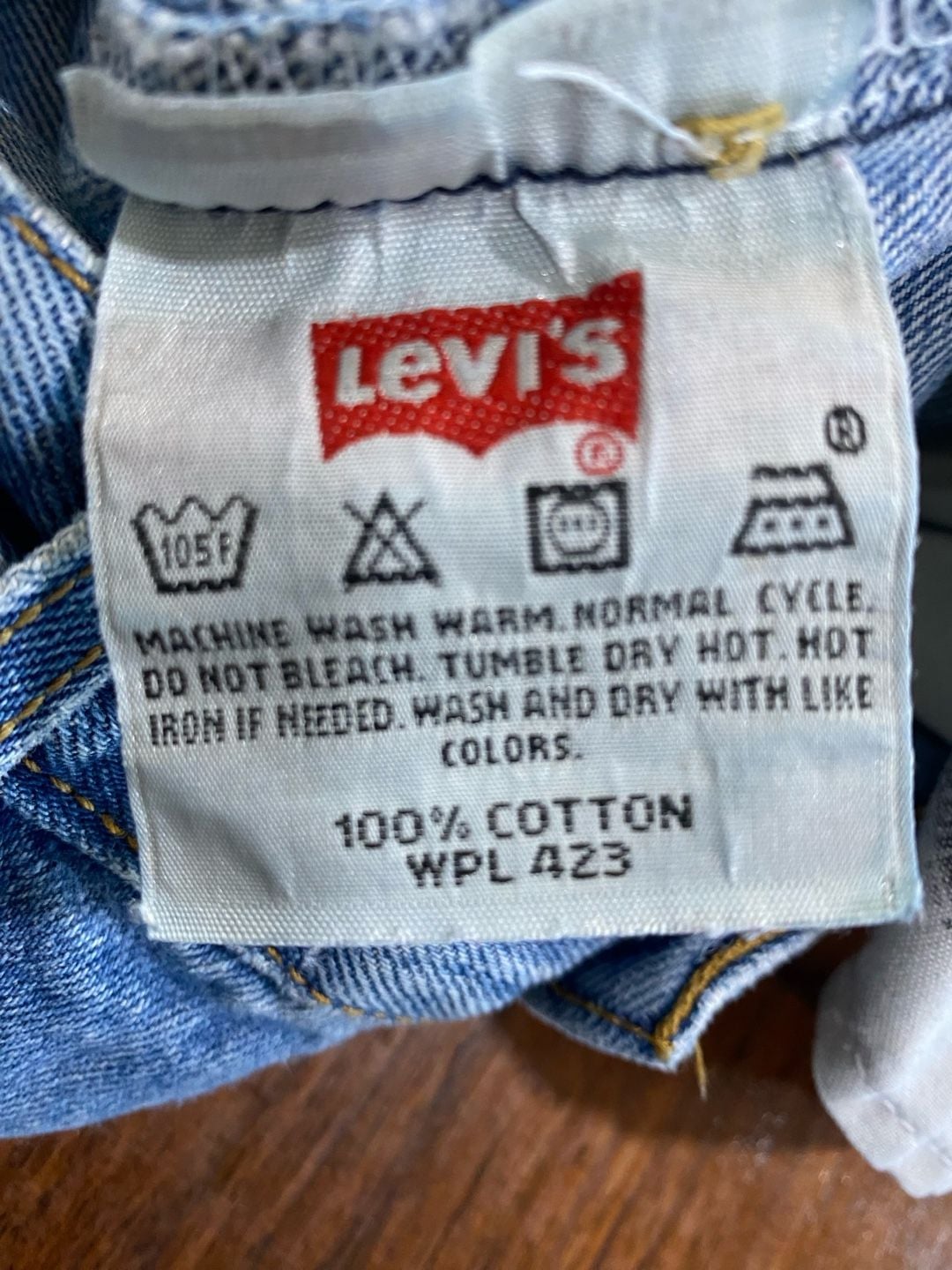 Levi's 501 Size 34x34 Blue Denim Button Fly Distressed Jeans 11