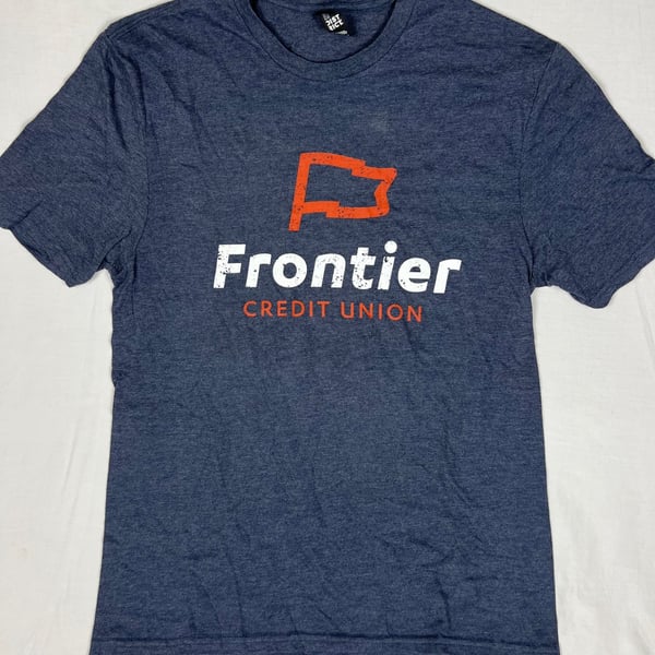 District Frontier Credit Union T-Shirt Size M Blue