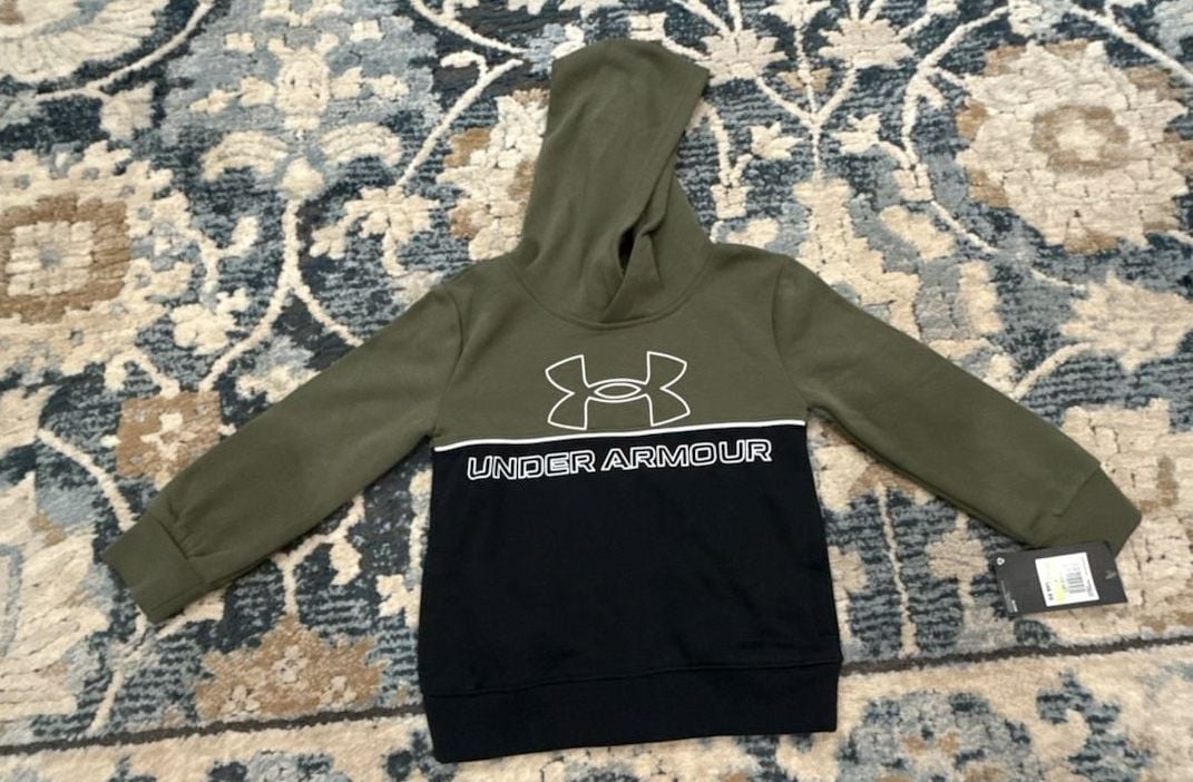 Under Armour 2-Piece Set Hoodie Size 4 Green Black 1