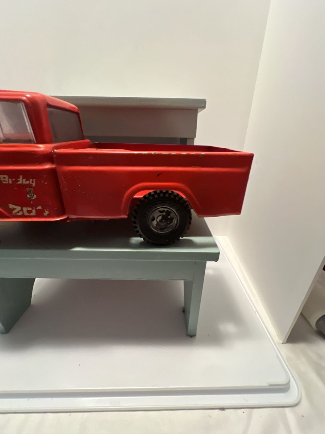 Buddy L Traveling Zoo Truck Red Pressed Steel Toy Pickup 7