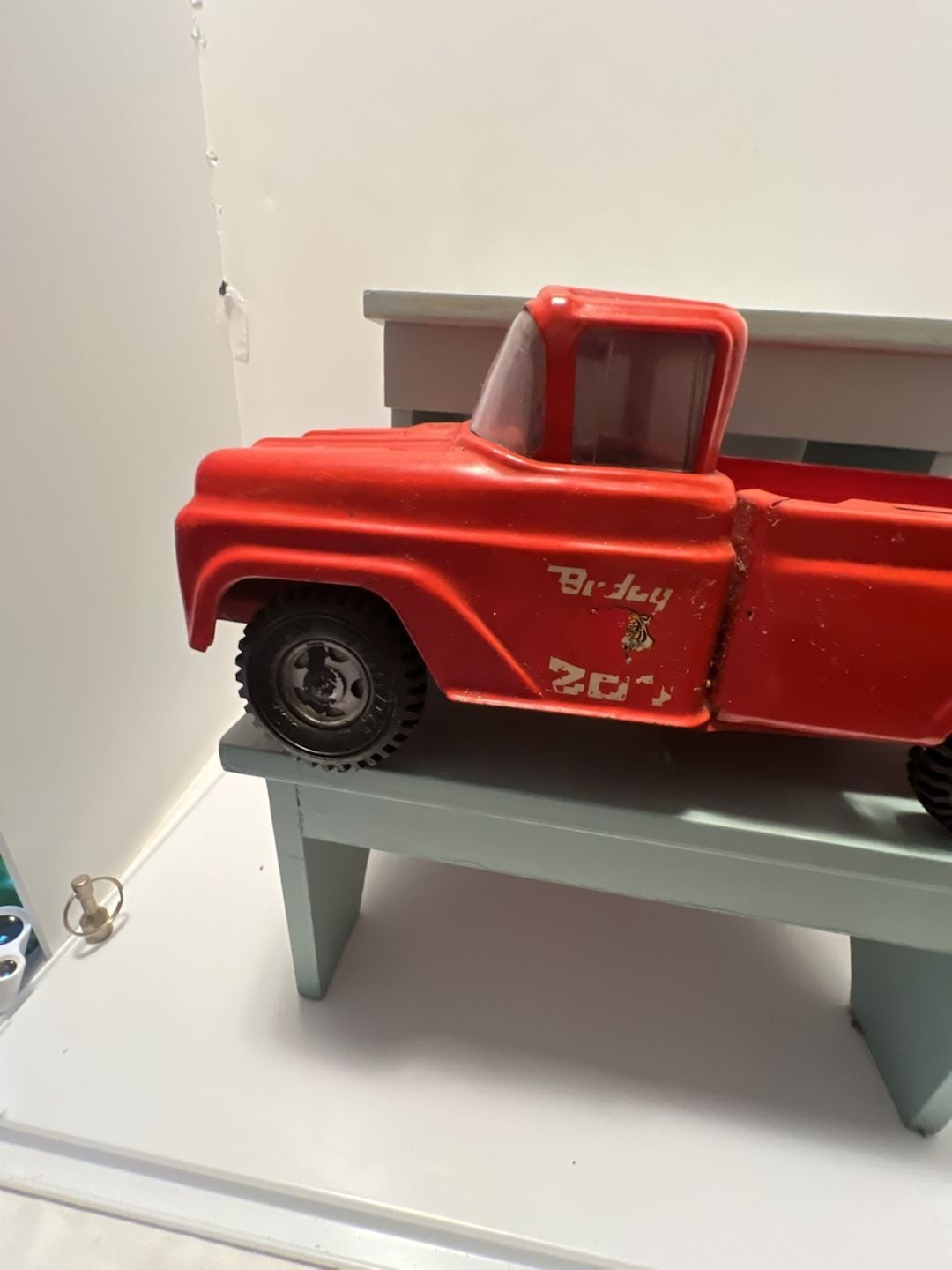Buddy L Traveling Zoo Truck Red Pressed Steel Toy Pickup 8
