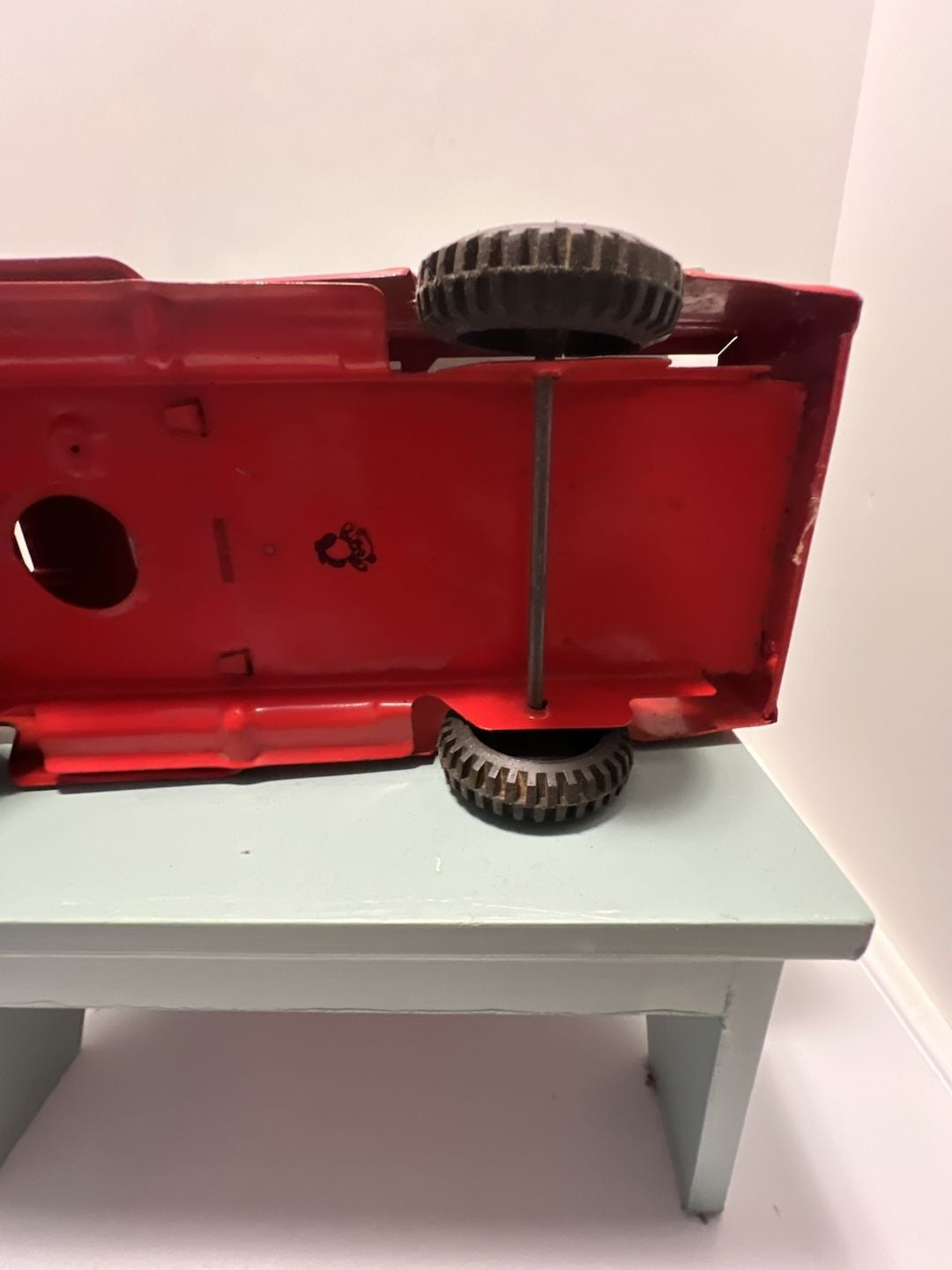 Buddy L Traveling Zoo Truck Red Pressed Steel Toy Pickup 10