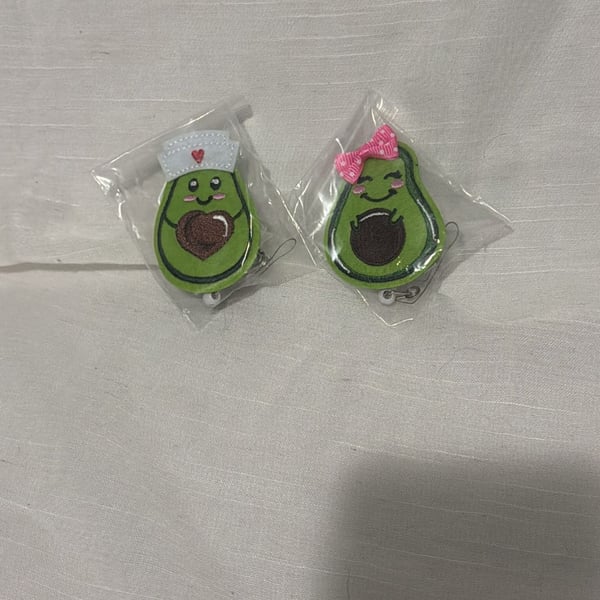 Avocado Nurse Badge Reel Set Of 2