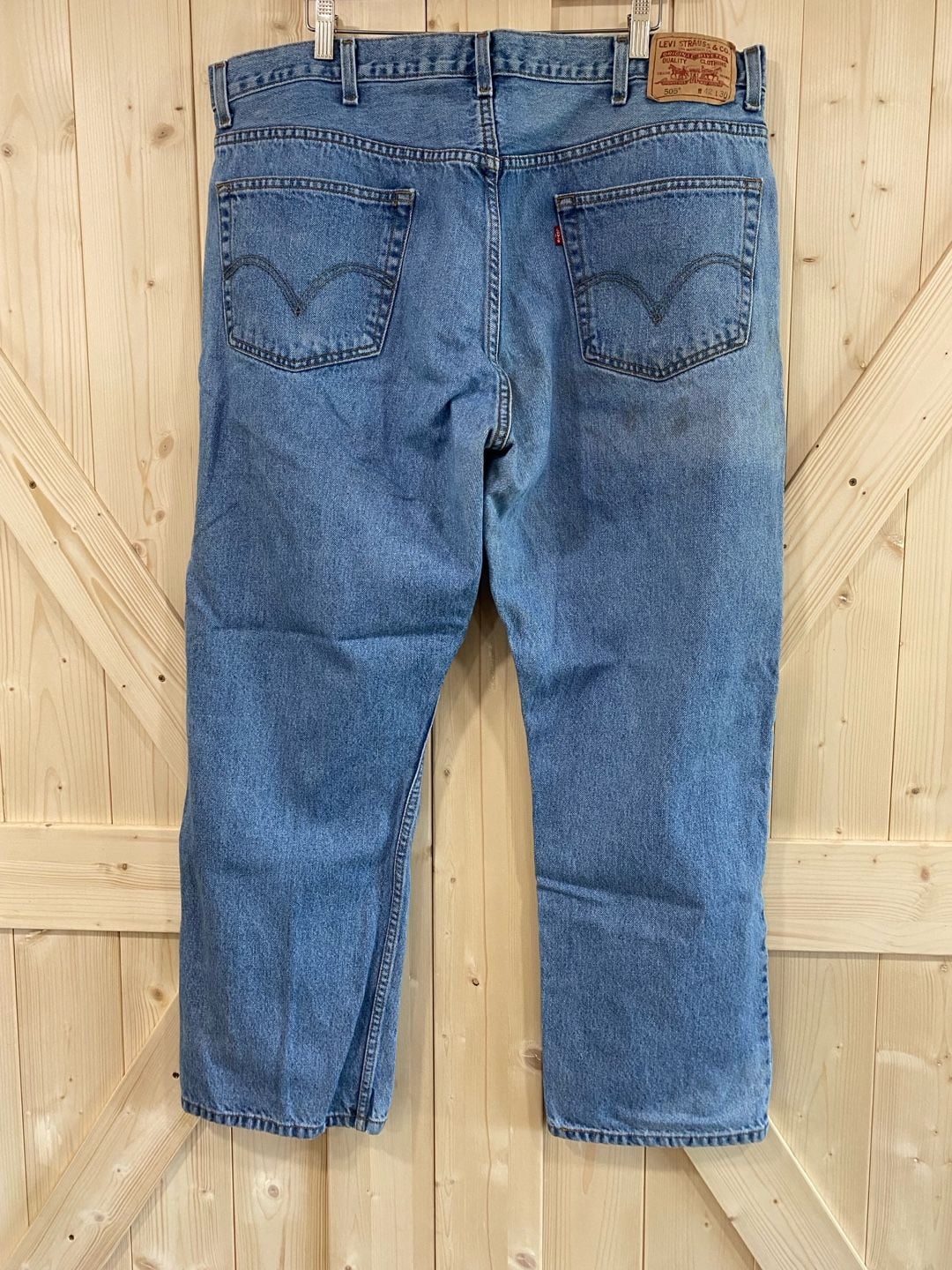 Levi's 505 Regular Fit Jeans Size 42x30 Blue Denim 8