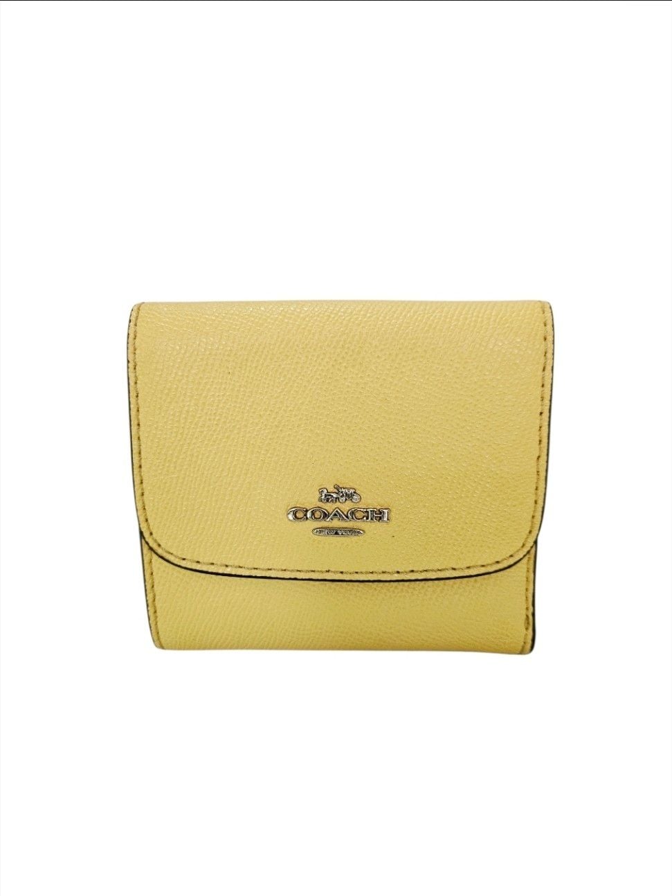Coach Snap Wallet Retro Yellow Floral Leather Trifold F29930 2
