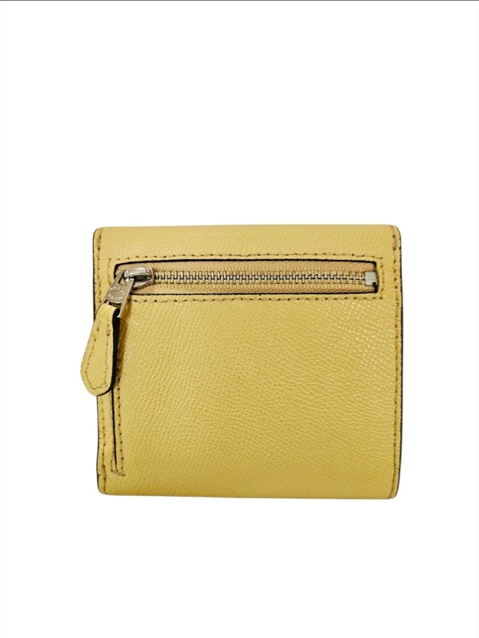 Coach Snap Wallet Retro Yellow Floral Leather Trifold F29930 9