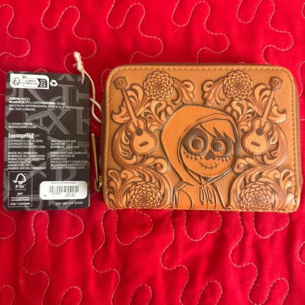 Loungefly Disney Pixar Coco Miguel Tooled Zip Around Wallet