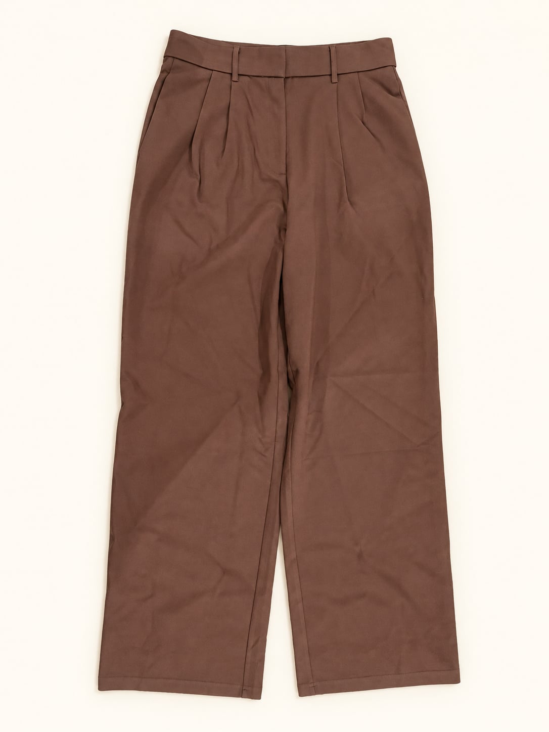 OGL Move Hickory Brown Pleated Wide Leg Stretch Trousers Medium NWT Old Money 3