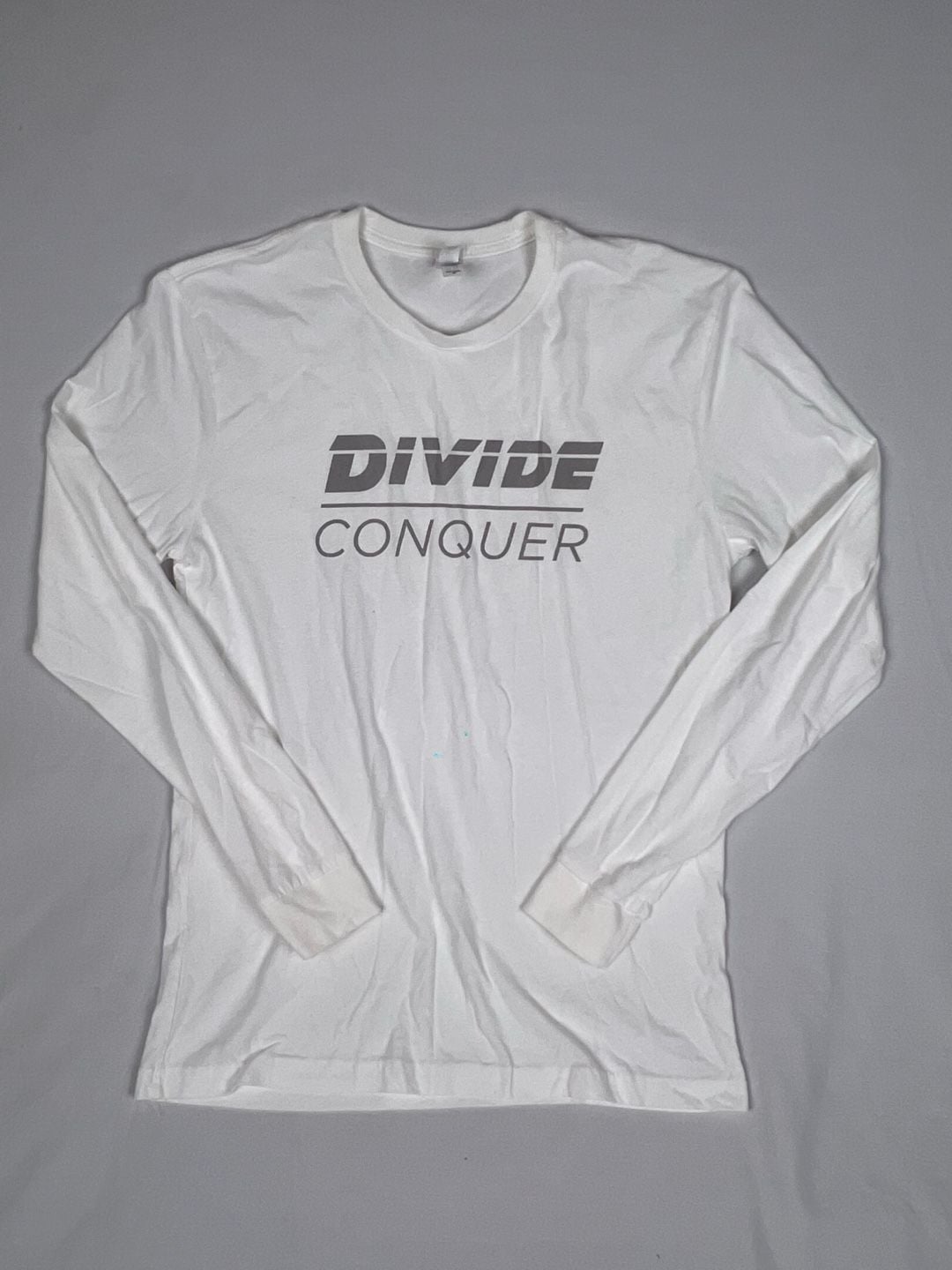 Next Level Apparel Divide Conquer Long Sleeve Size M White 2