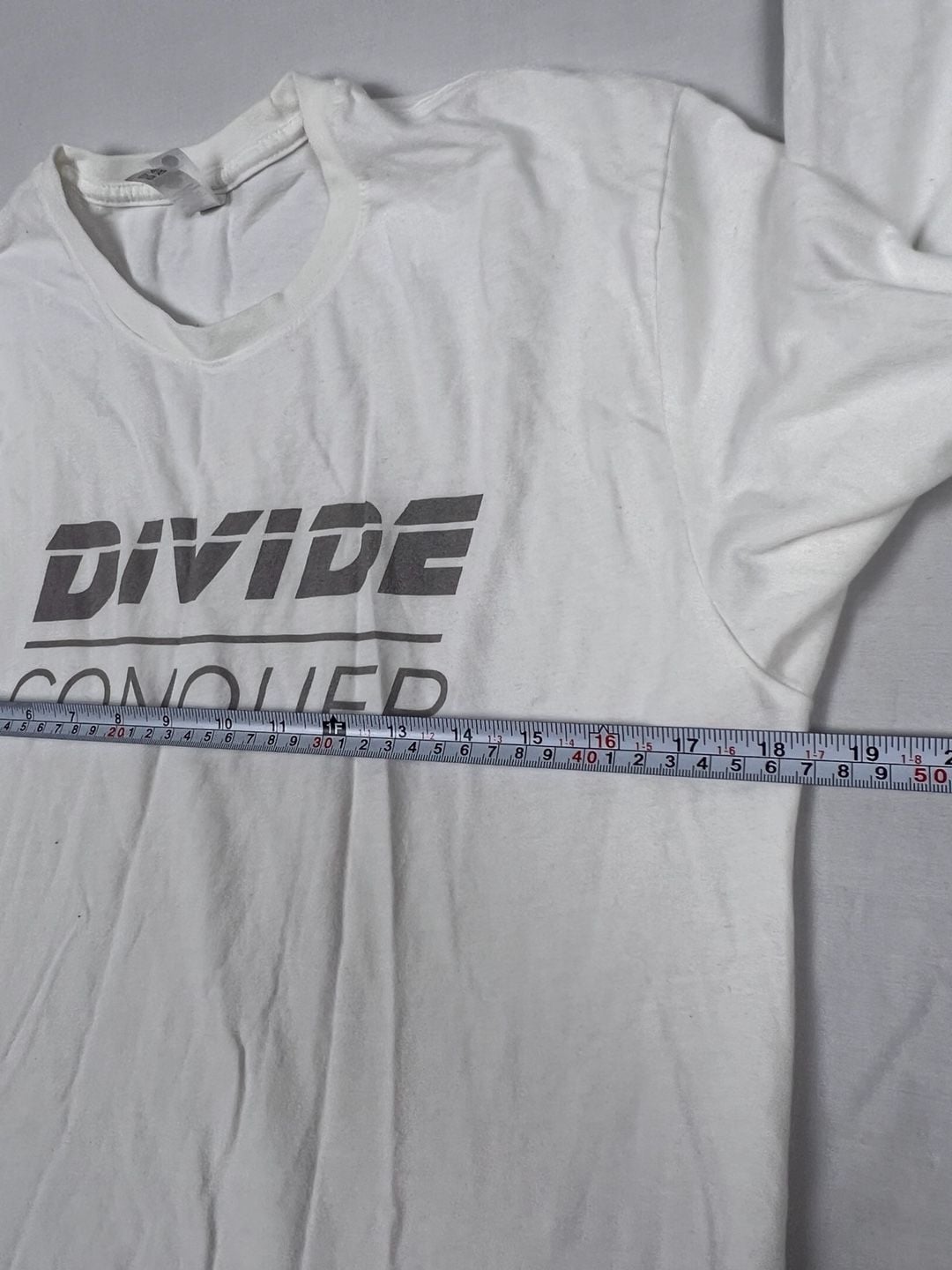 Next Level Apparel Divide Conquer Long Sleeve Size M White 4