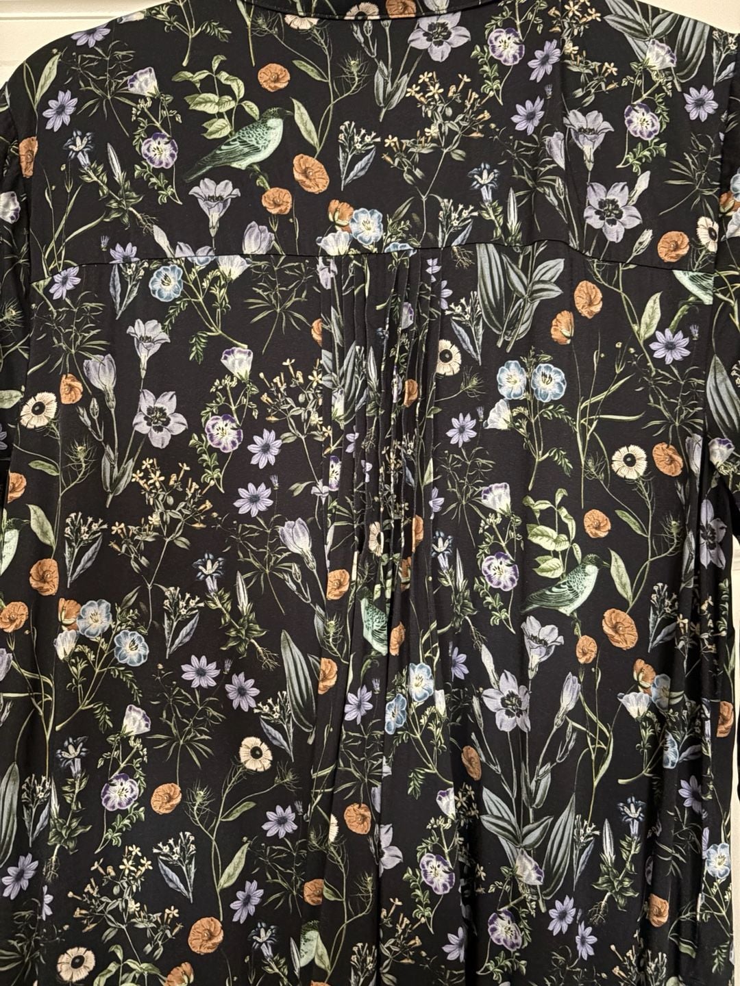 J.Jill Eliza Dress Size M Floral Long Sleeve Button Front Midi 8
