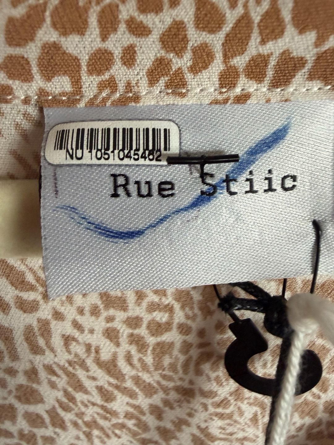 Rue Stiic Mini Dress Size S Animal Print Long Sleeve Tie V-Neck New 3